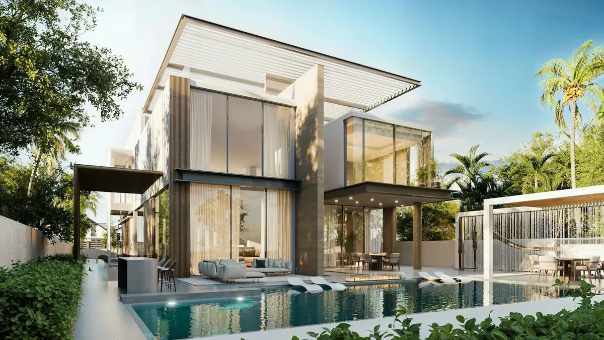 Villa de standing avec piscine et jardin paysager